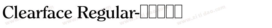 Clearface Regular字体转换